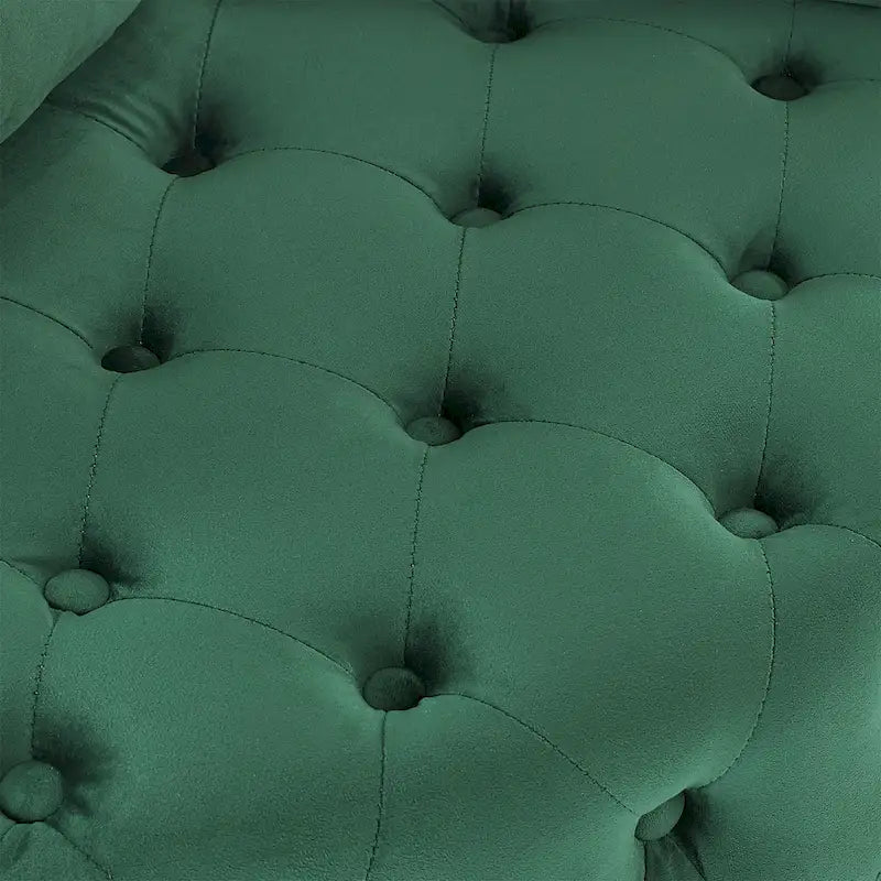 Fauteuil d'appoint capitonné pivotant Green Modern 30