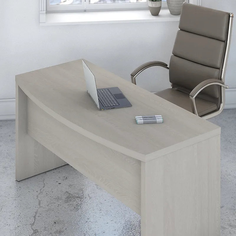 Bureau d'angle en L avec devant incurvé