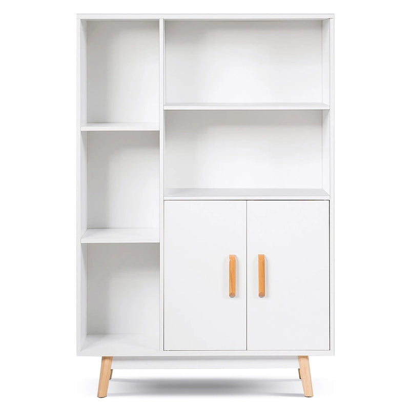 Meuble de rangement au sol, étagère bibliothèque autoportante en bois