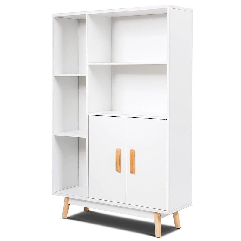 Meuble de rangement au sol, étagère bibliothèque autoportante en bois