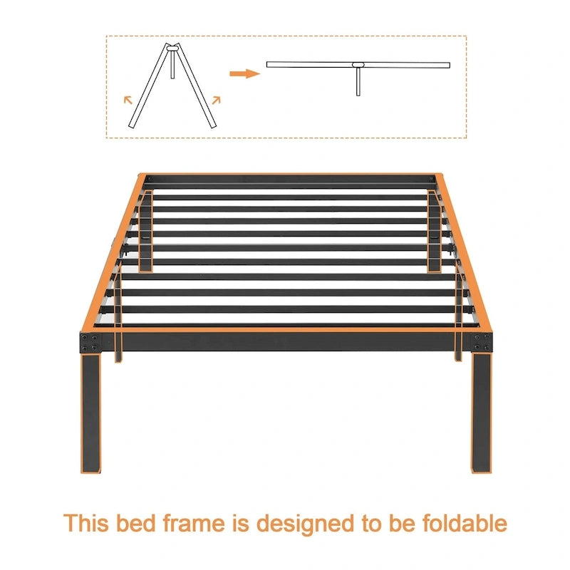 Structure de lit en métal pour enfants – Options double/grand/très grand/california king