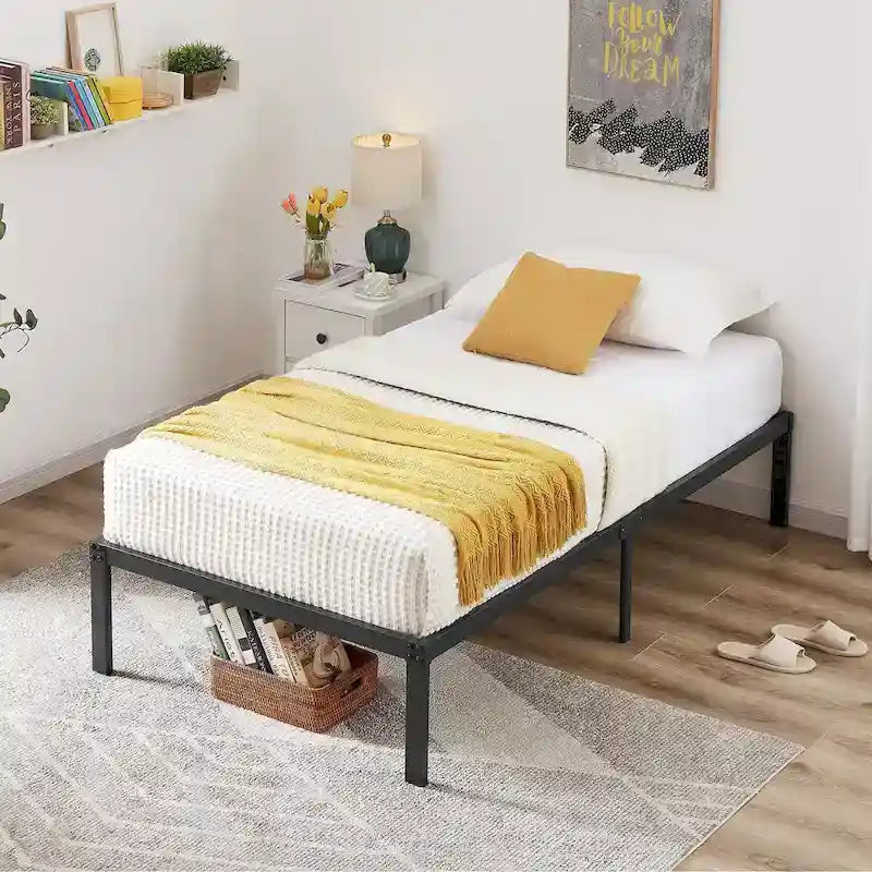 Structure de lit en métal pour enfants – Options double/grand/très grand/california king
