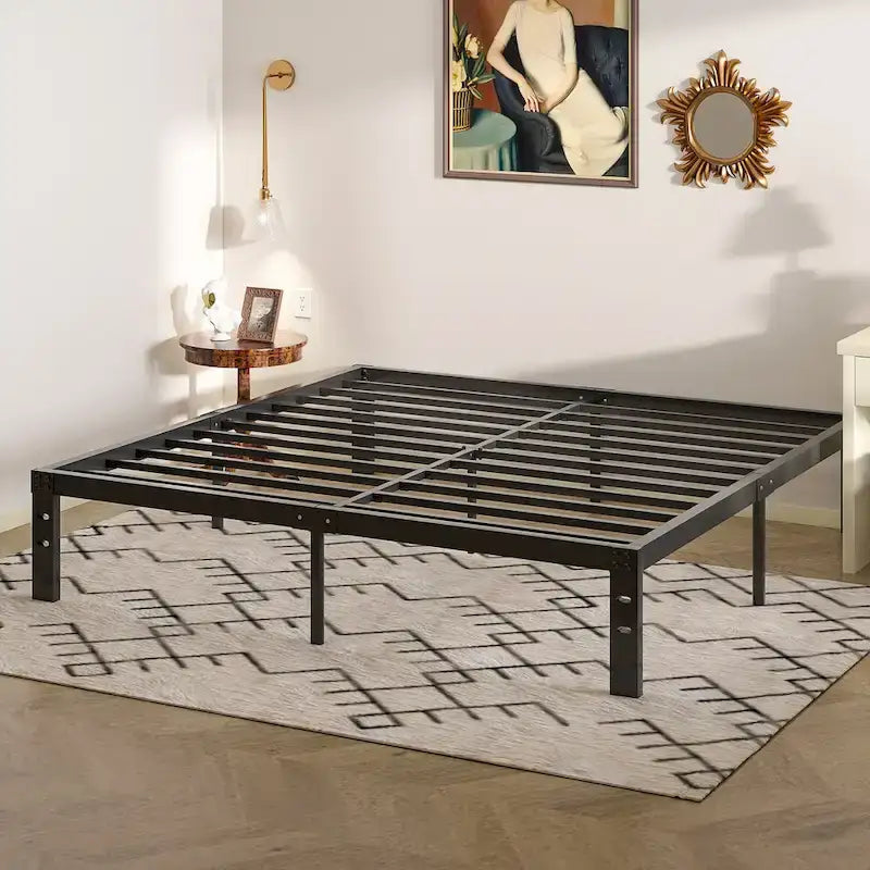 Structure de lit en métal pour enfants – Options double/grand/très grand/california king