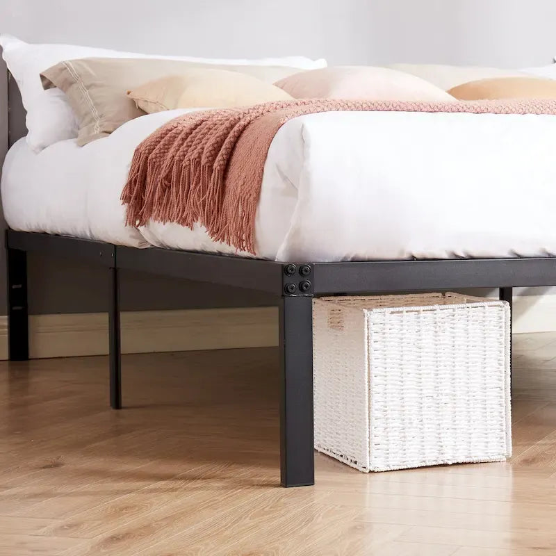 Structure de lit en métal pour enfants – Options double/grand/très grand/california king