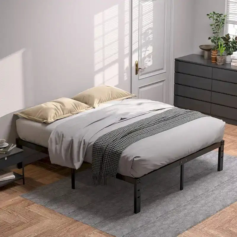 Structure de lit en métal pour enfants – Options double/grand/très grand/california king