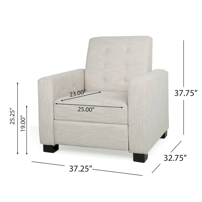 Fauteuil inclinable à pousser rembourré