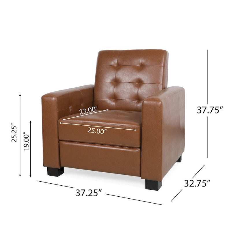 Fauteuil inclinable à pousser rembourré