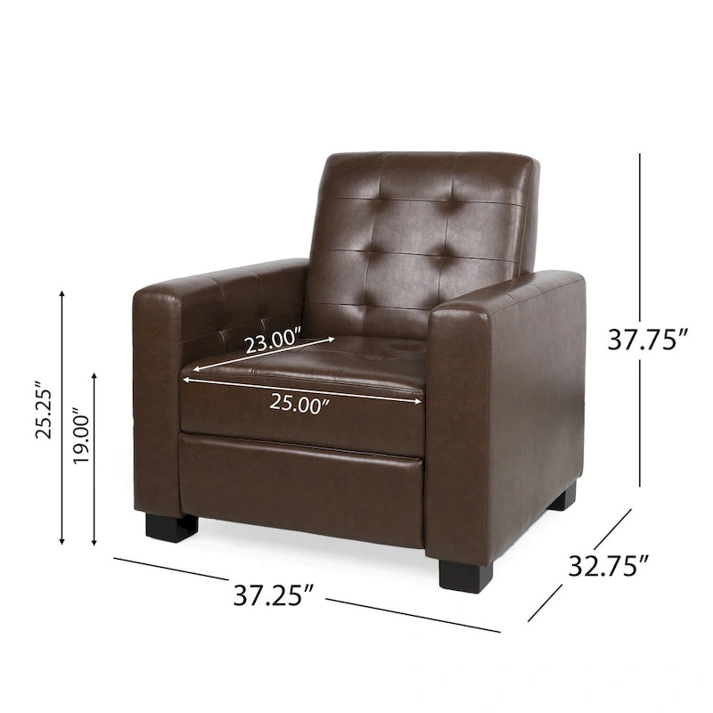 Fauteuil inclinable à pousser rembourré