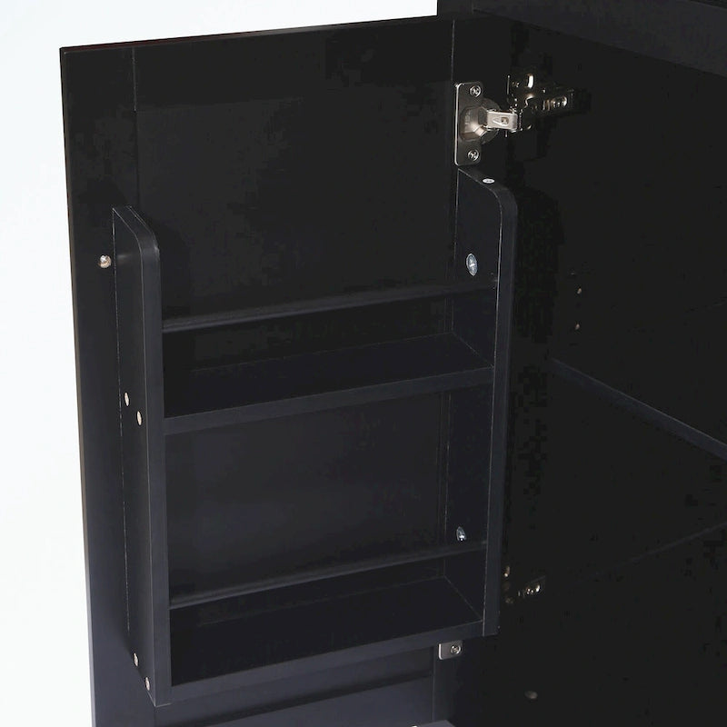 Chariot de cuisine à 5 roues avec armoire de rangement et 3 tiroirs