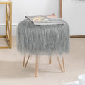 Tabouret de Maquillage en Fauteuil avec Repose-Pieds Moelleux et Pouf de Rangement