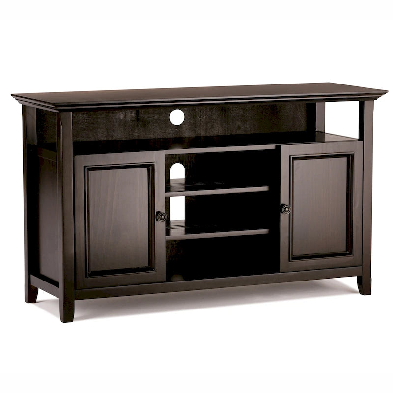 Meuble TV de transition en bois massif de 54 po de large - 54 larg. x 18,9 prof. x 31,9 haut.