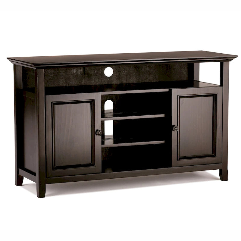 Meuble TV de transition en bois massif de 54 po de large - 54 larg. x 18,9 prof. x 31,9 haut.