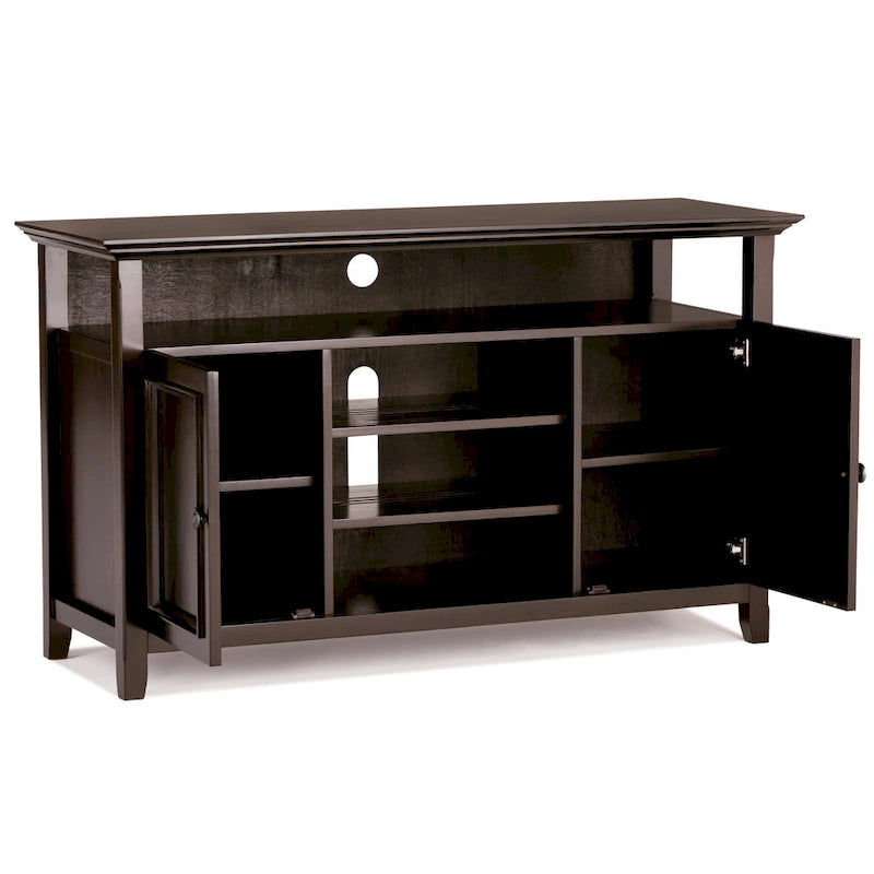 Meuble TV de transition en bois massif de 54 po de large - 54 larg. x 18,9 prof. x 31,9 haut.