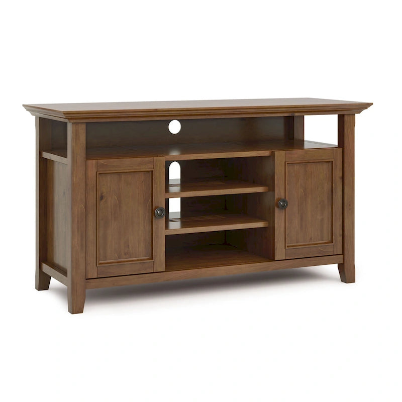 Meuble TV de transition en bois massif de 54 po de large - 54 larg. x 18,9 prof. x 31,9 haut.