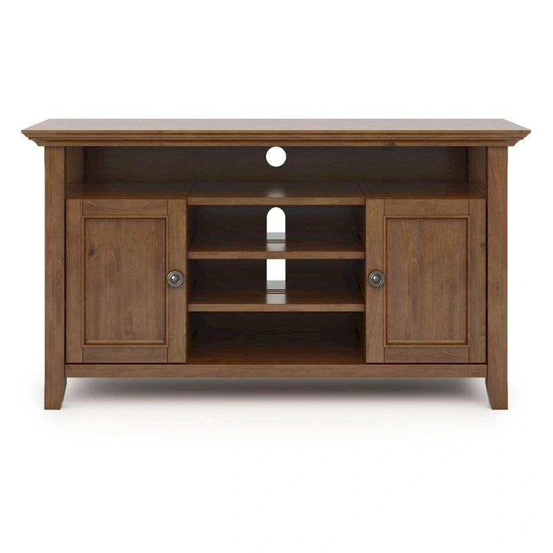 Meuble TV de transition en bois massif de 54 po de large - 54 larg. x 18,9 prof. x 31,9 haut.