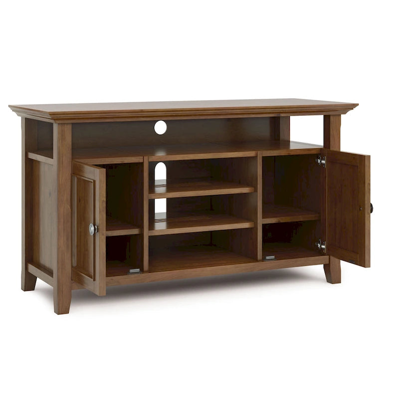 Meuble TV de transition en bois massif de 54 po de large - 54 larg. x 18,9 prof. x 31,9 haut.