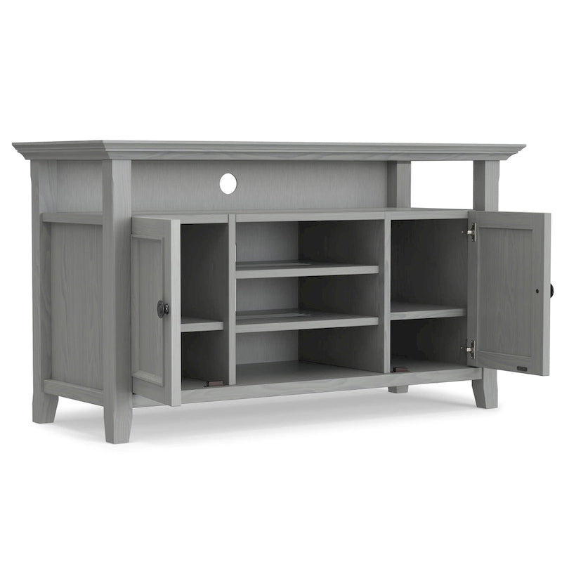 Meuble TV de transition en bois massif de 54 po de large - 54 larg. x 18,9 prof. x 31,9 haut.