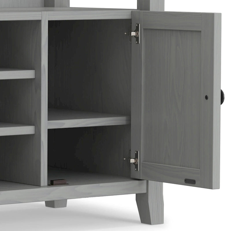 Meuble TV de transition en bois massif de 54 po de large - 54 larg. x 18,9 prof. x 31,9 haut.