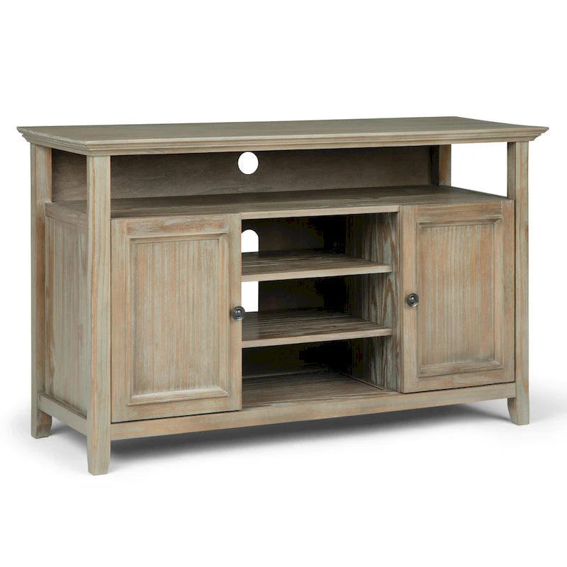 Meuble TV de transition en bois massif de 54 po de large - 54 larg. x 18,9 prof. x 31,9 haut.
