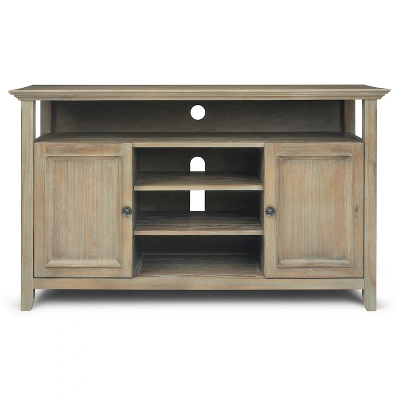 Meuble TV de transition en bois massif de 54 po de large - 54 larg. x 18,9 prof. x 31,9 haut.