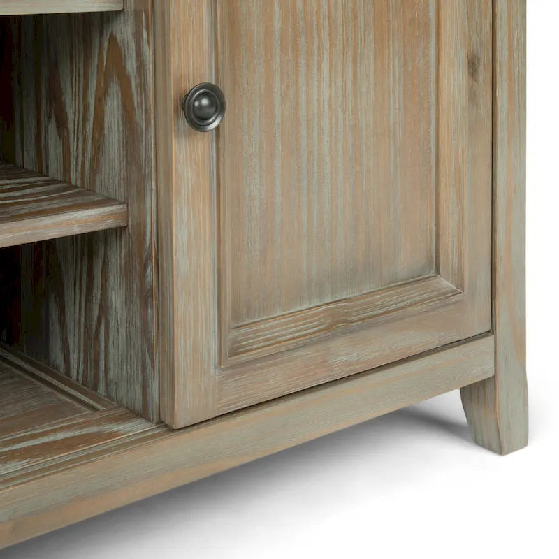 Meuble TV de transition en bois massif de 54 po de large - 54 larg. x 18,9 prof. x 31,9 haut.