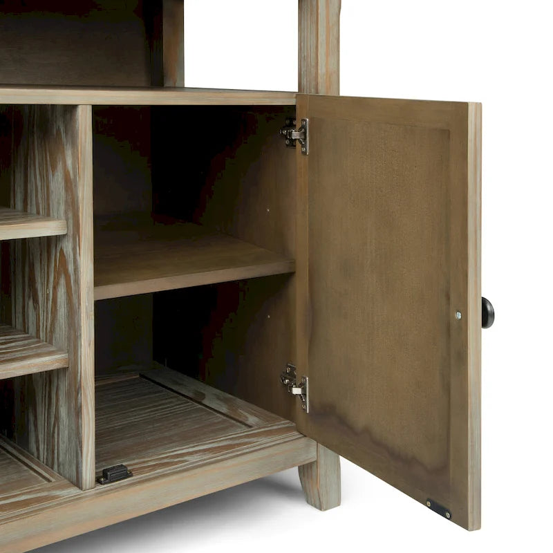 Meuble TV de transition en bois massif de 54 po de large - 54 larg. x 18,9 prof. x 31,9 haut.