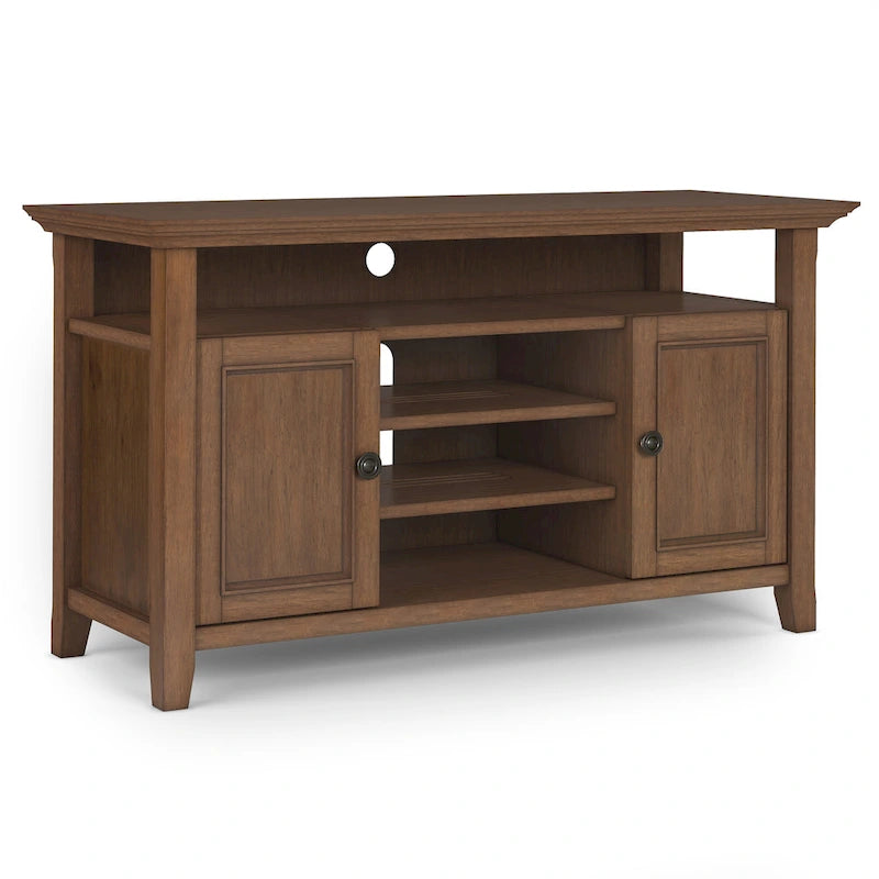 Meuble TV de transition en bois massif de 54 po de large - 54 larg. x 18,9 prof. x 31,9 haut.