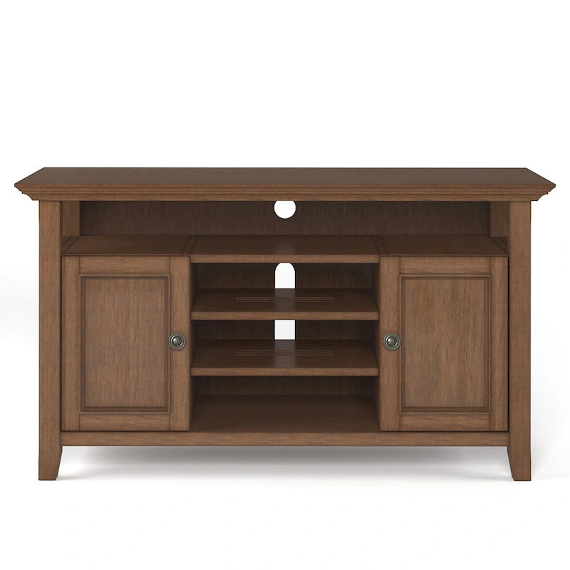 Meuble TV de transition en bois massif de 54 po de large - 54 larg. x 18,9 prof. x 31,9 haut.