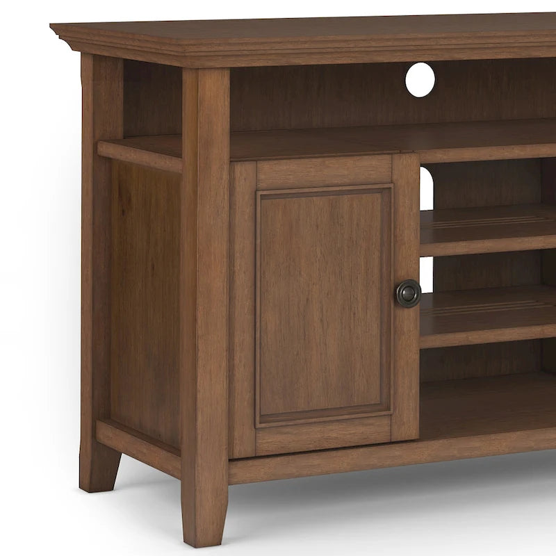 Meuble TV de transition en bois massif de 54 po de large - 54 larg. x 18,9 prof. x 31,9 haut.
