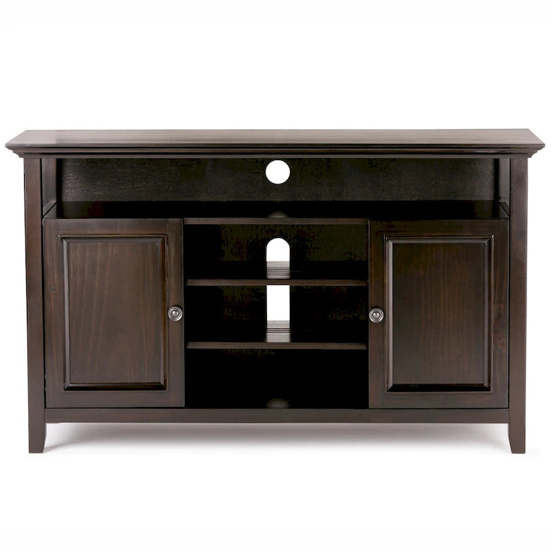 Meuble TV de transition en bois massif de 54 po de large - 54 larg. x 18,9 prof. x 31,9 haut.
