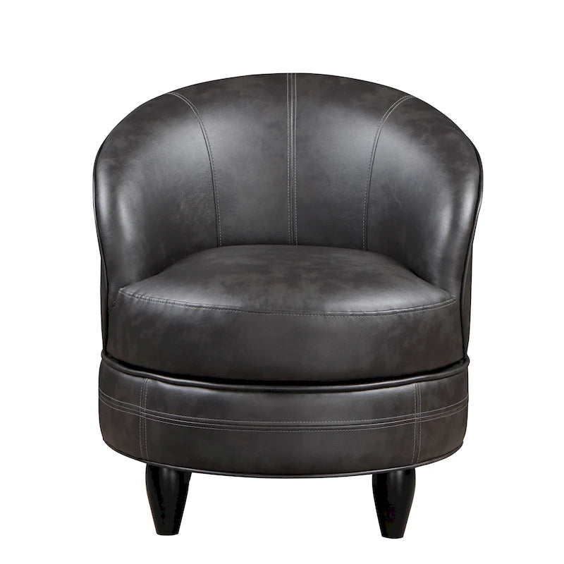 Fauteuil d'appoint pivotant en similicuir