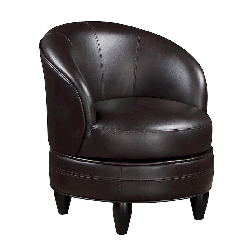 Fauteuil d'appoint pivotant en similicuir