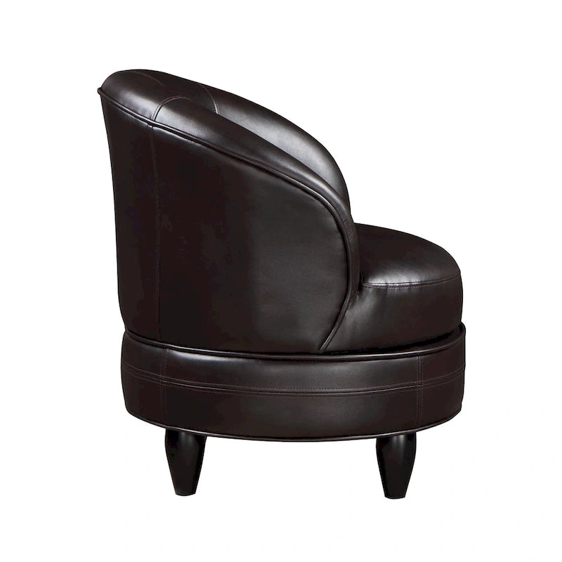 Fauteuil d'appoint pivotant en similicuir