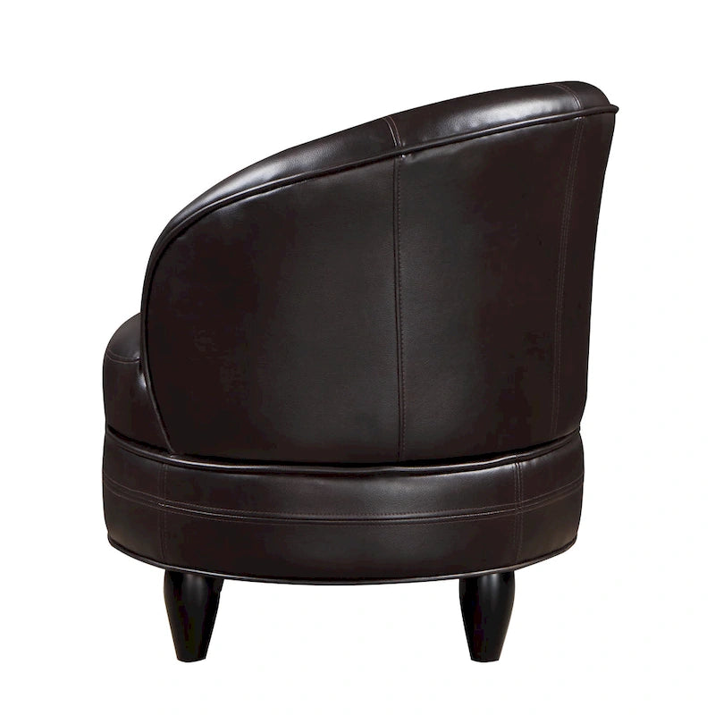 Fauteuil d'appoint pivotant en similicuir