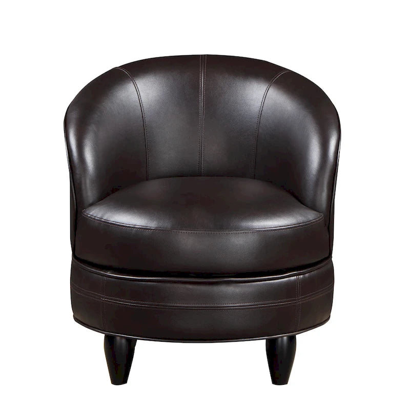 Fauteuil d'appoint pivotant en similicuir