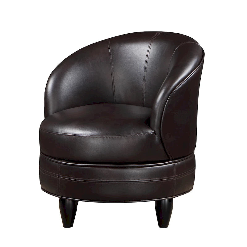 Fauteuil d'appoint pivotant en similicuir