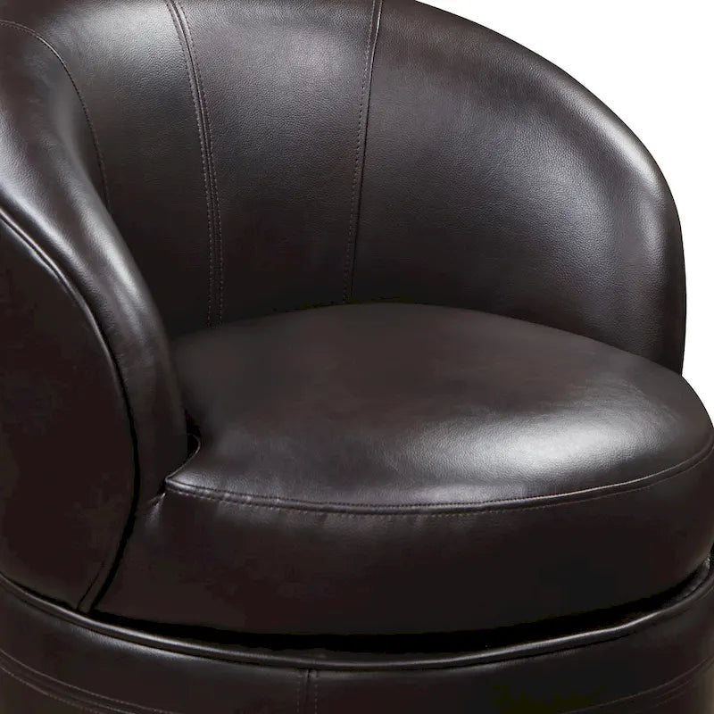 Fauteuil d'appoint pivotant en similicuir