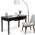 Bureau de transition en bois massif de 54 pouces de large, brun hickory