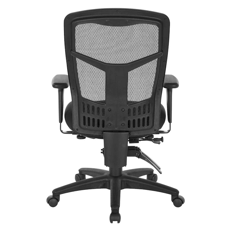 Fauteuil de bureau fixe en maille respirante noire