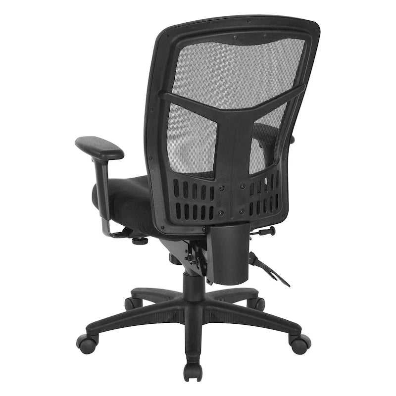 Fauteuil de bureau fixe en maille respirante noire