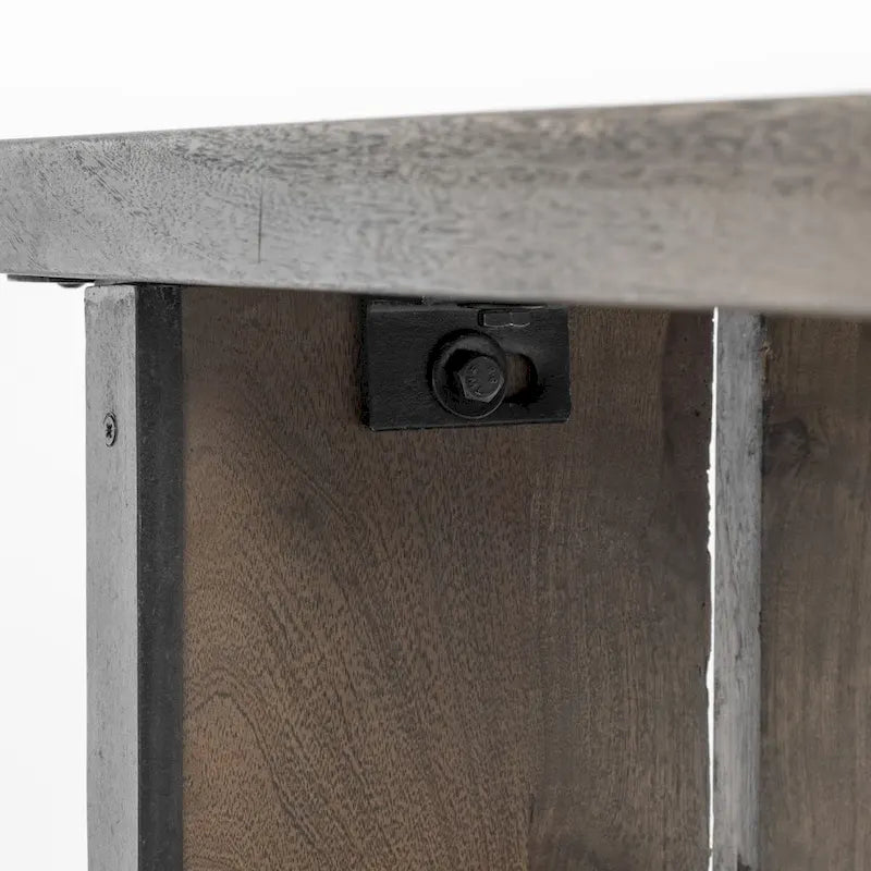 Banc de salle à manger en bois massif marron à bords naturels - 70L x 17P x 18H