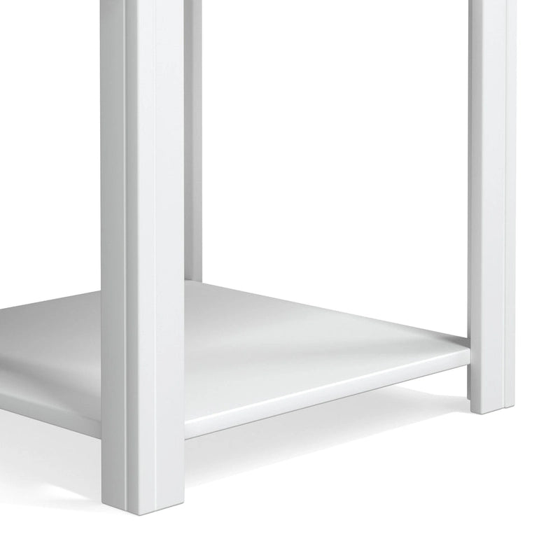 Table d'appoint style ferme moderne de 24 pouces, aucun assemblage requis, finition bicolore