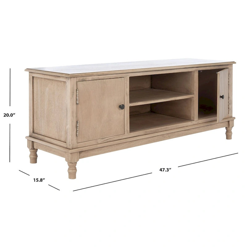 Meuble TV média 2 portes 1 étagère – 47 po L x 16 po P x 20 po H