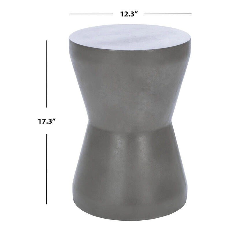 Table d'appoint en béton, intérieur/extérieur - 12x12x17 po (LxPxH)
