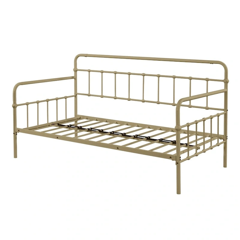 Lit de repos en métal avec lit gigogne
