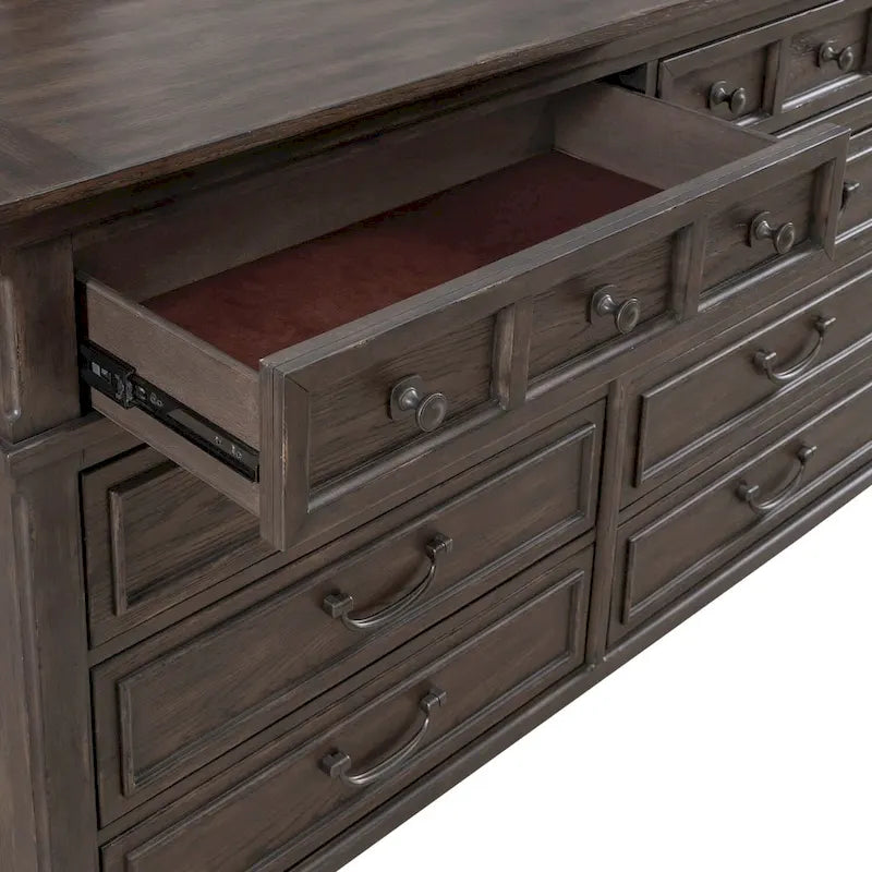Commode 8 tiroirs brun selle