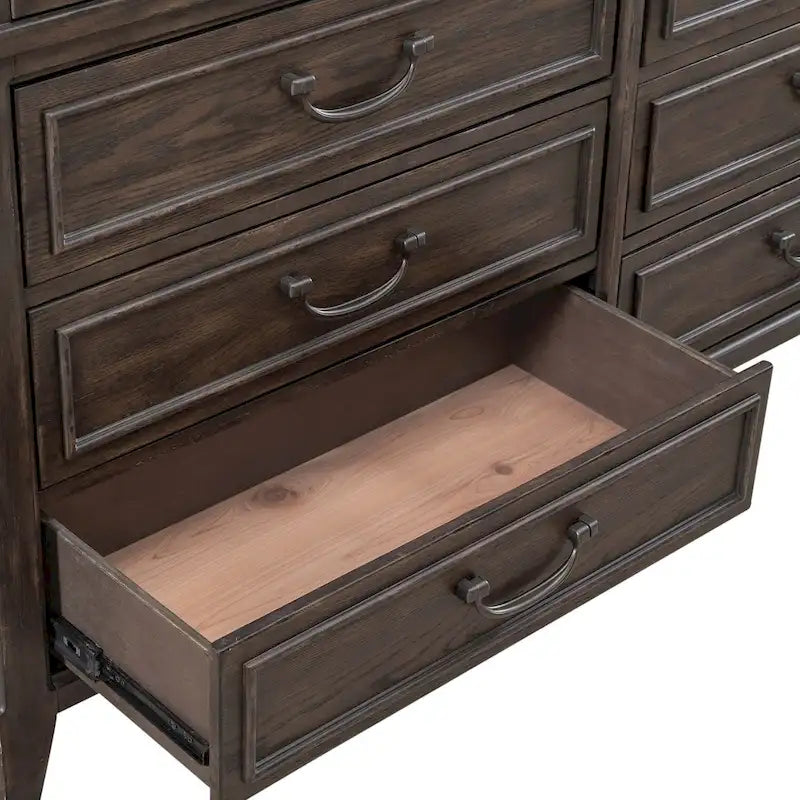 Commode 8 tiroirs brun selle