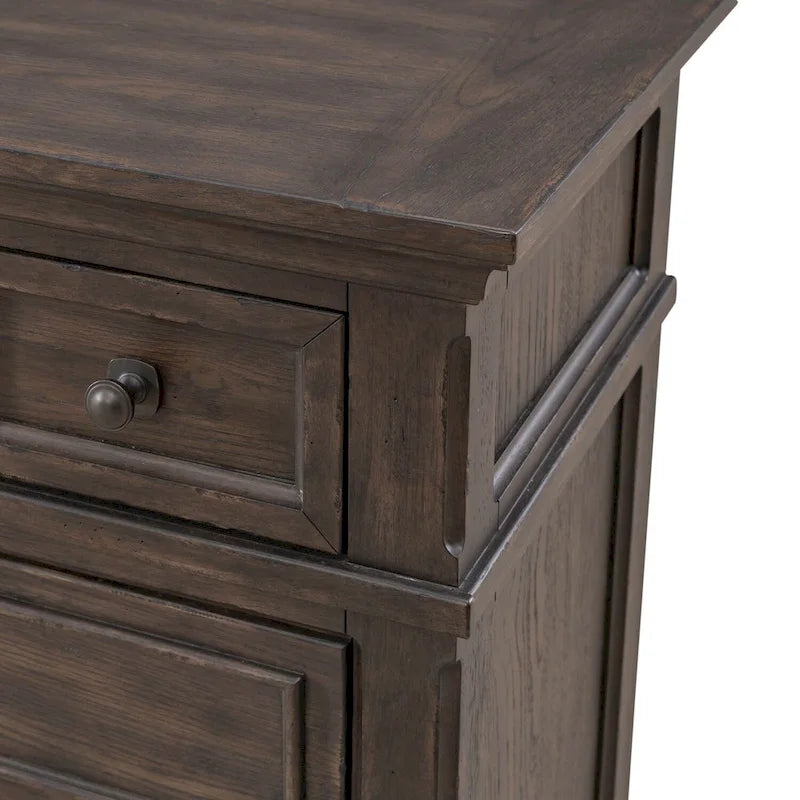 Commode 8 tiroirs brun selle