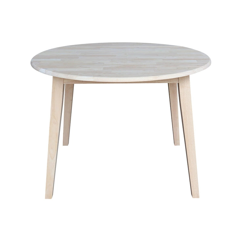 Table à double rabat ronde en bois massif de 42 po