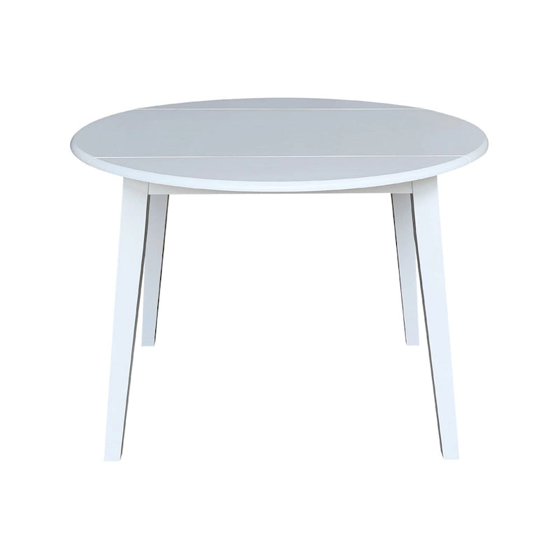 Table à double rabat ronde en bois massif de 42 po